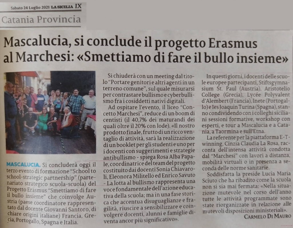 Articolo_La_Sicilia_24 luglio 2021