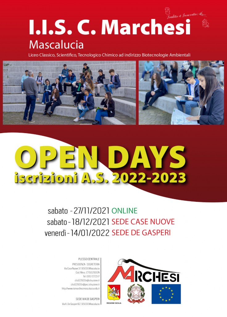 Locandina Open Day Marchesi