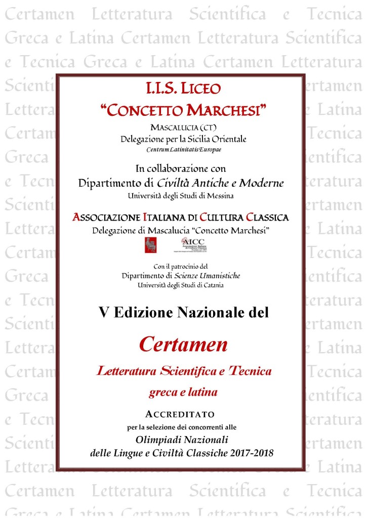 Bando Certamen Letteratura Scientifica e Tecnica greca e latina Copertina_Pagina_1